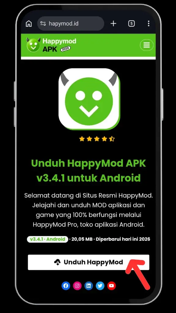 Unduh HappyMod APK V3.4.6 untuk Android 15 langkah langkah unduh 5 2