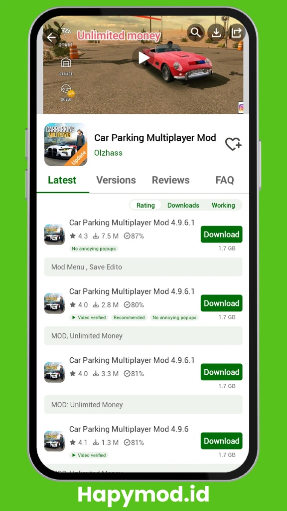 Unduh HappyMod APK V3.4.6 untuk Android 8 Tangkapan layar Happymod