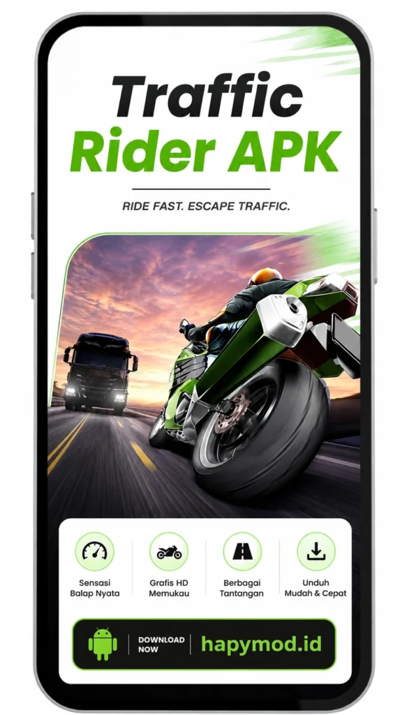 Unduh Traffic Rider Mod APK di Happymod