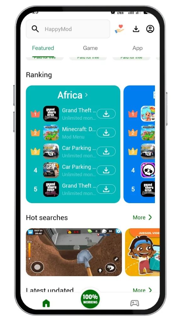 Unduh HappyMod APK V3.4.6 untuk Android 11 Fitur Pencarian