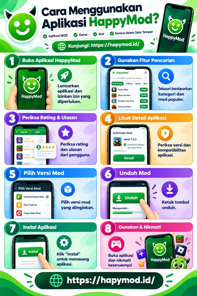 Unduh HappyMod APK V3.4.6 untuk Android 20 Panduan cara menggunakan HappyMod untuk mengunduh dan menginstal MOD APK